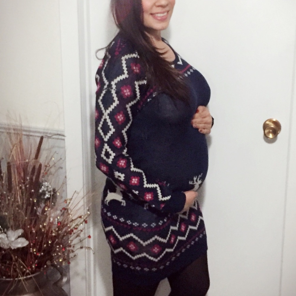 Pinkblush Maternity Winter Knit Sweater Dress